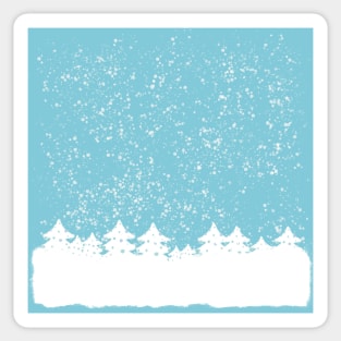 White Christmas trees Sticker